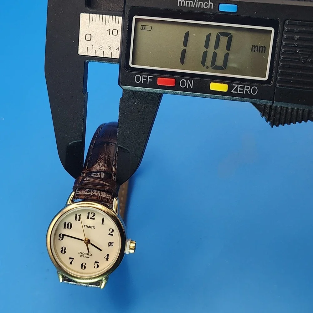 New! Vintage 2012 Timex Easy Reader Date 25mm Women's Quartz Watch Leather NOS‎